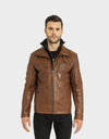 Baldwin Men's Casual Fall Leather Jacket